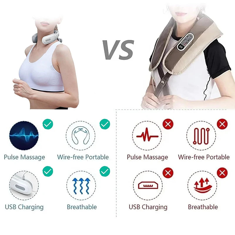 Smart Neck Massager-Muscle Relief & Heat